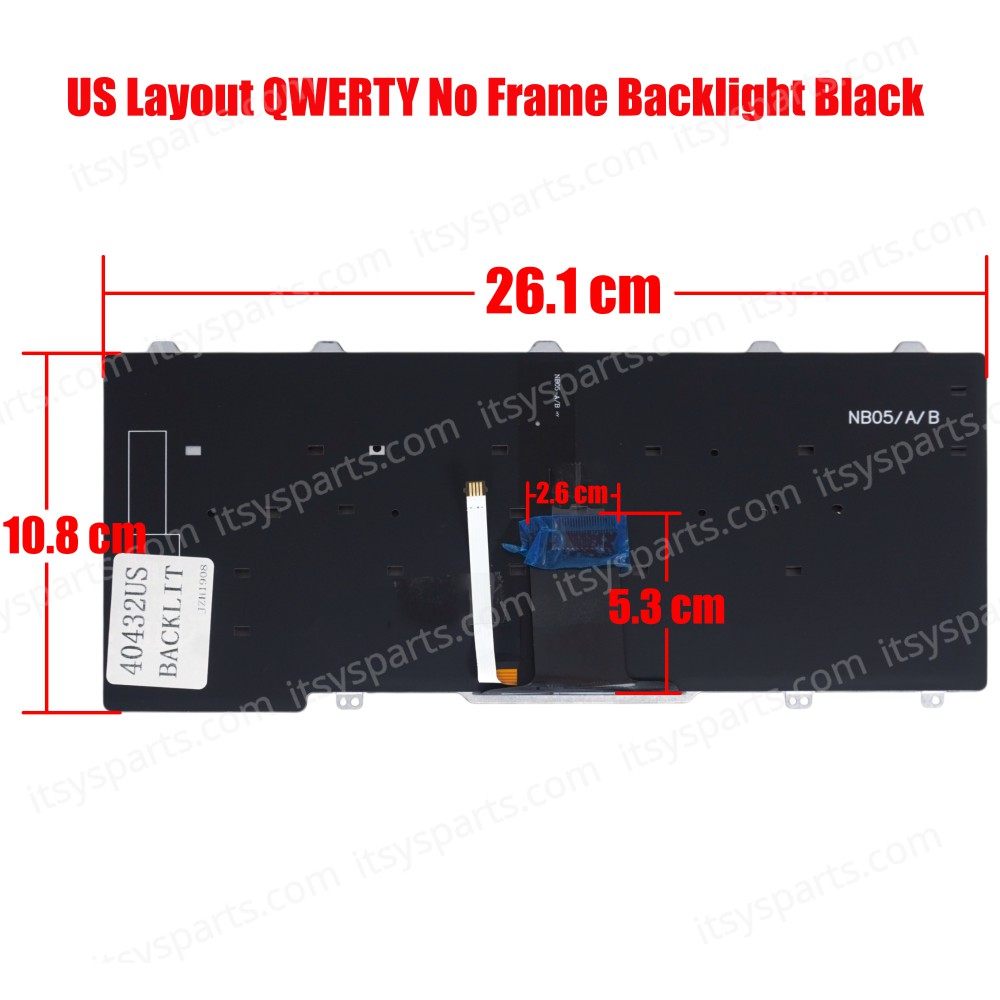 Laptop Keyboard - Keyboard for Dell Latitude E7250 E5250 E3160 MP-13P16GB6698 PK1313O2A12 4PTJF 04PTJF CN-04PTJF mp-13p26gbj698 (Ref. 40432USBACKLIT)