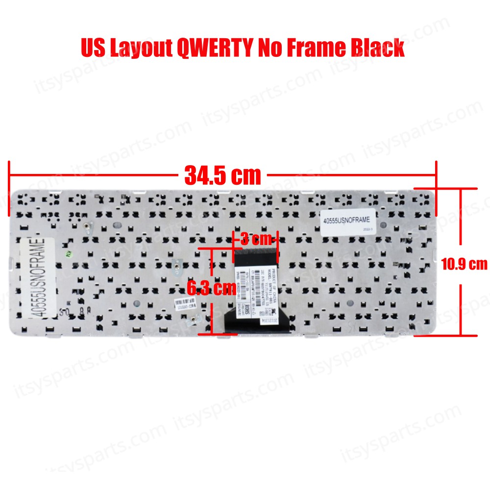 Keyboard Laptop Keyboard HP Pavilion dm4 dm4-1000 608222-001 US Black (Ref.40555USNOFRAME)