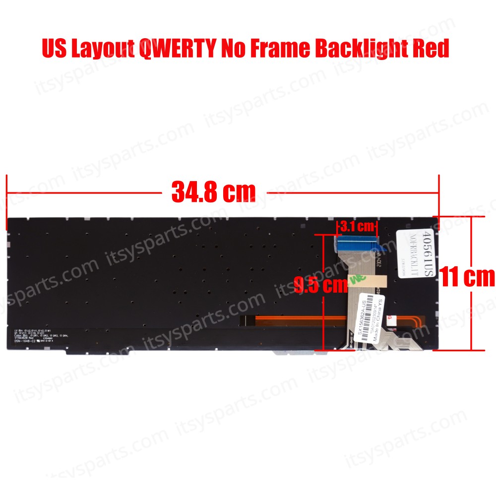 Keyboard Laptop For ASUS GL553 GL553V GL553VW ZX553VD ZX53V ZX73 FX553VD FX53VD FX753VD FZ53V (SKU.40561USNOFRBACKLIT)