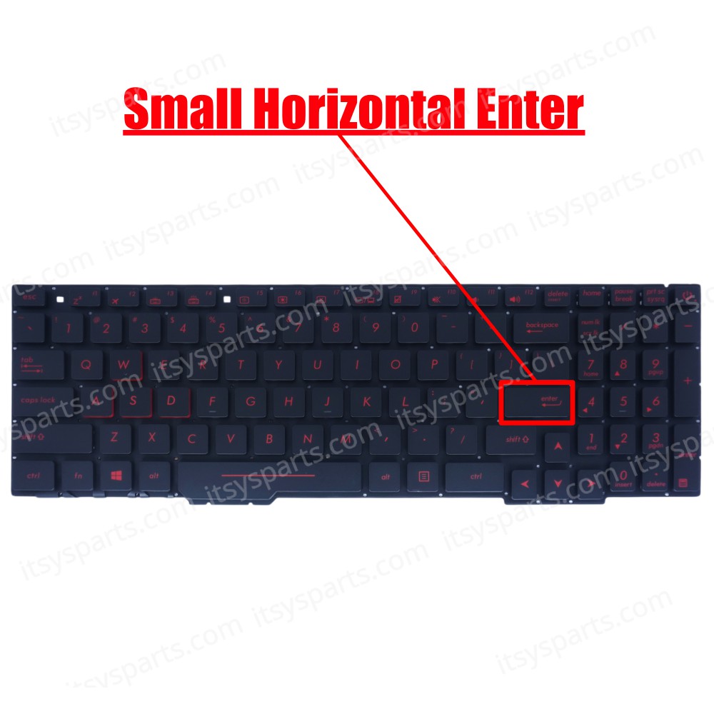 Keyboard Laptop For ASUS GL553 GL553V GL553VW ZX553VD ZX53V ZX73 FX553VD FX53VD FX753VD FZ53V (SKU.40561USNOFRBACKLIT)