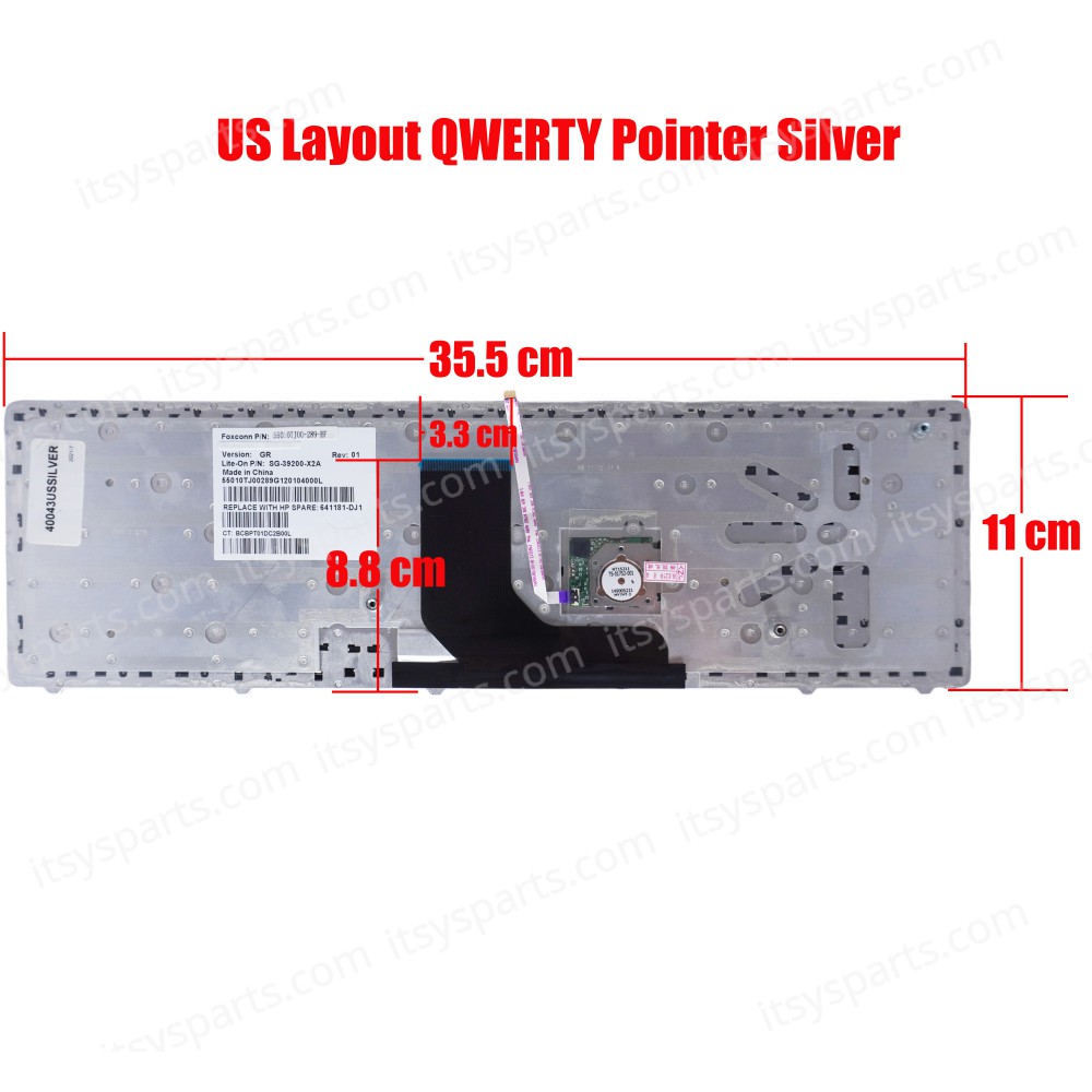 Keyboard Laptop HP 9Z.N6GUF.20T 9Z.N6GUF.C1E NSK-HX201 NSK-HX20G NSK-HX2UF NSK-HX2UG NSK-HX301 NSK-HX30U NSK-HX3SF NSK-HX4SF SG-39201-XUA SG-39300-XUA SG-39310-XUA SN5108 V118878CS2 (Ref.40043USSILVER)