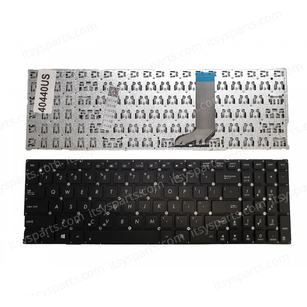 Laptop Keyboard for Asus X556 X556L X556U X556UA X556UB X556UF X556UJ X556UQ X556UR X556UV A556UV 9Z.N8SSQ.001 OKNBO-6122US0Q AEXJB00110 US No Frame Black ( SKU.40440US )