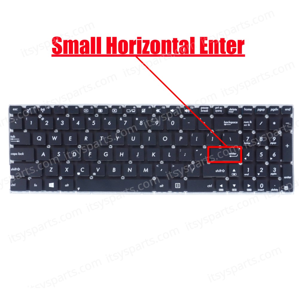 Laptop Keyboard for Asus X556 X556L X556U X556UA X556UB X556UF X556UJ X556UQ X556UR X556UV A556UV 9Z.N8SSQ.001 OKNBO-6122US0Q AEXJB00110 US No Frame Black ( SKU.40440US )