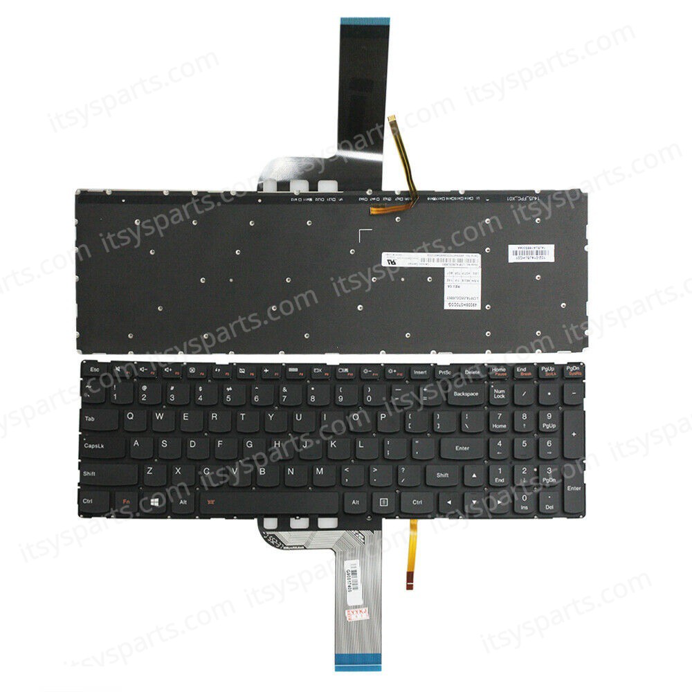 Laptop Keyboard for Lenovo IdeaPad 700-15 700-15ISK 700-17 700-17ISK SN20K28280 T6ZP1-US SN20K28251 US No Frame Backlight Βlack ( SKU.40563USNOFRAMEBACKLIT )