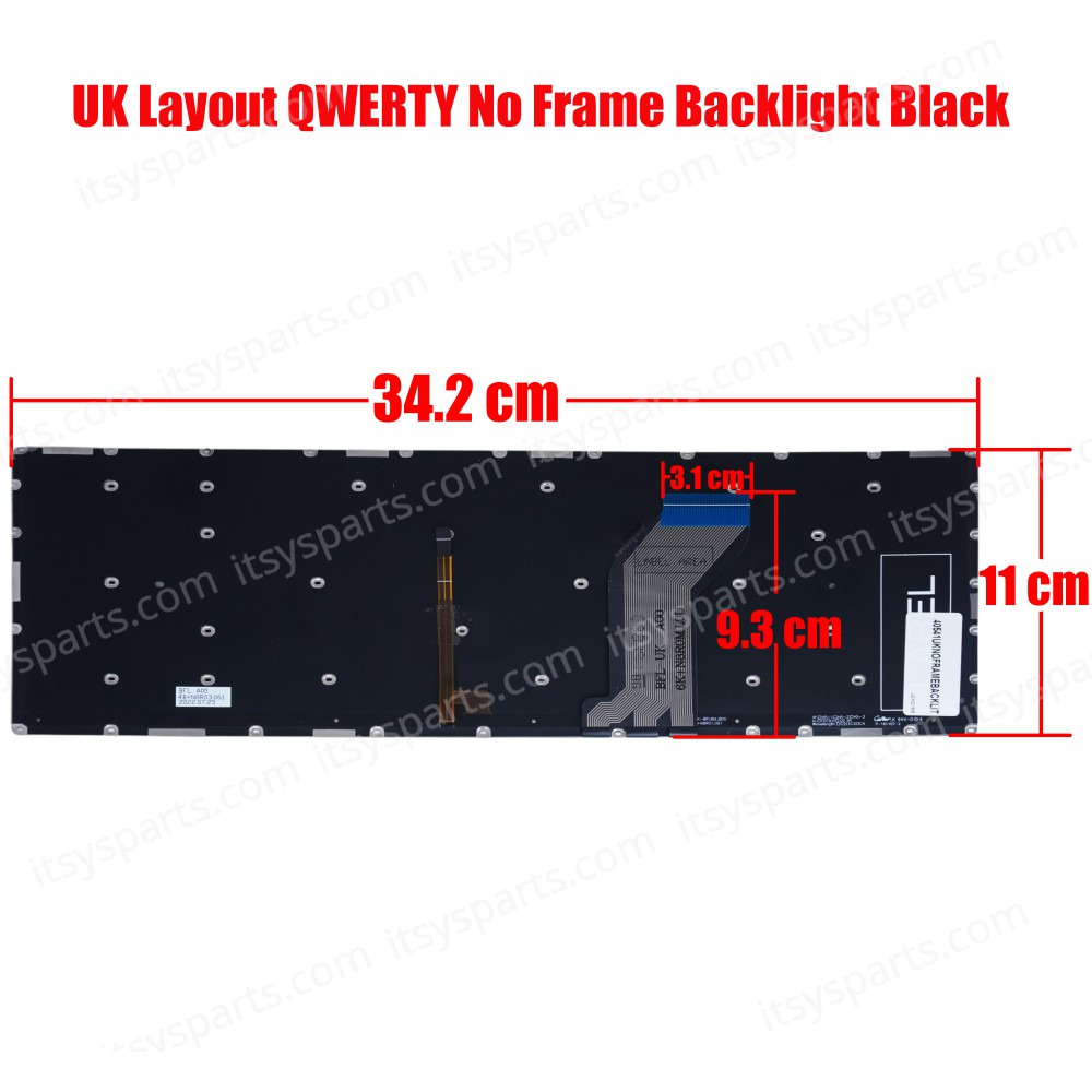 Lenovo IdeaPad Y700-15-ISK Y700-15ACZ Y700-15ACZ Y700-15ISE UK BLACK With Backlight Laptop Keyboard (Ref.40541UKNOFRAMEBACKLIT)