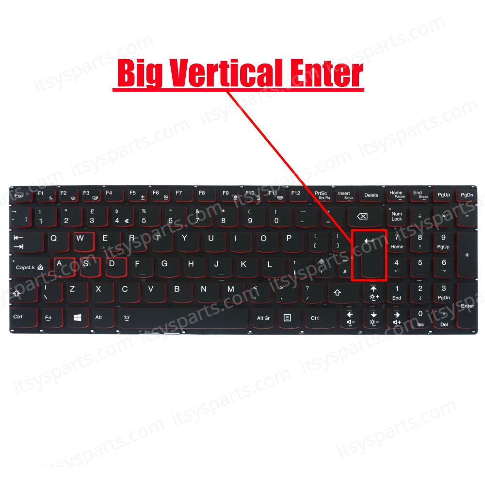 Lenovo IdeaPad Y700-15-ISK Y700-15ACZ Y700-15ACZ Y700-15ISE UK BLACK With Backlight Laptop Keyboard (Ref.40541UKNOFRAMEBACKLIT)