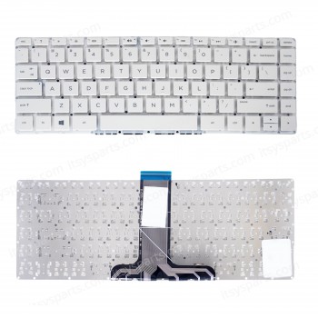 Laptop Keyboard - Keyboard for HP Stream 14-AX 14-AX000NA 14-AX000NA 14-AX003NA 14-AX004NA 14-AX054NA 901658-001 US WHITE (Ref. 40565USWHITENOFRAME)