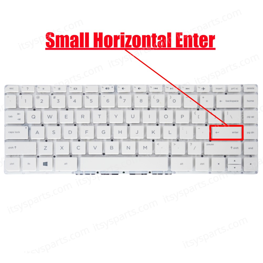 Laptop Keyboard - Keyboard for HP Stream 14-AX 14-AX000NA 14-AX000NA 14-AX003NA 14-AX004NA 14-AX054NA 901658-001 US WHITE (Ref. 40565USWHITENOFRAME)