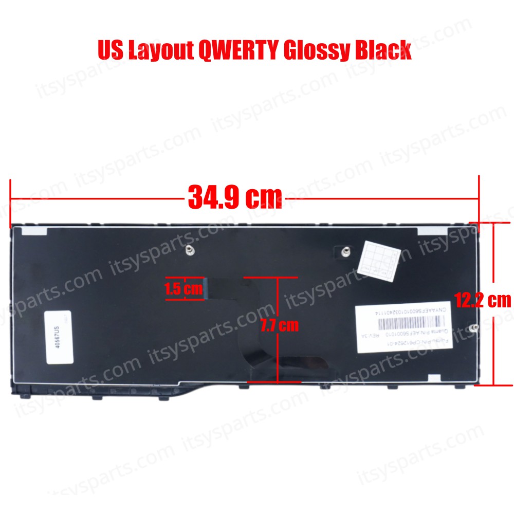 Laptop Keyboard for Fujitsu Siemens Lifebook A552 AH552 CP612624-01 AEFS6U01010 US Glossy Black ( SKU.40567US )