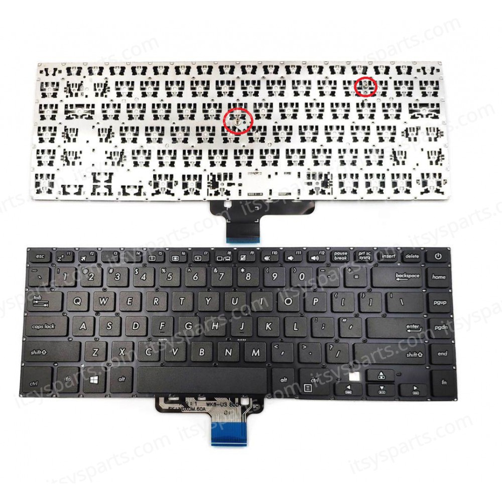 Laptop Keyboard - Keyboard for ASUS VivoBook S15 S510U A510U F510U S510UA S510UR S510UN X510U 0KN0-4129US00 (Ref.40568USNOFRAME)