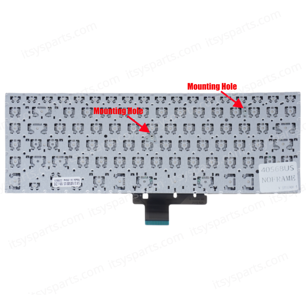 Laptop Keyboard - Keyboard for ASUS VivoBook S15 S510U A510U F510U S510UA S510UR S510UN X510U 0KN0-4129US00 (Ref.40568USNOFRAME)