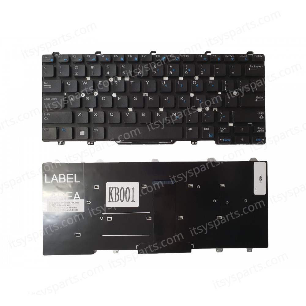 Keyboard-Keyboard Laptop DELL Latitude 5480 5488 7480 7490 Keyboard 20HG2 , 020HG2 (Code 40575USNOFRAME)