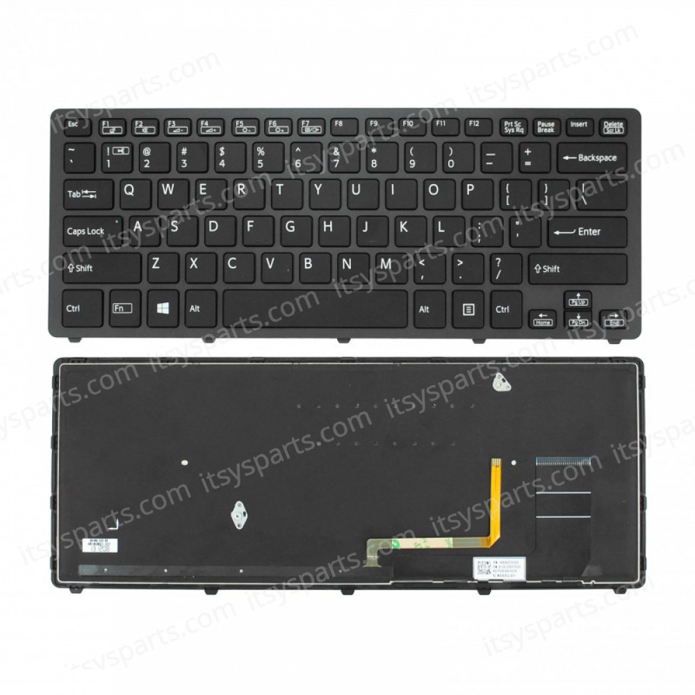 Keyboard-Keyboard Laptop Sony Vaio SVF14N SVF14N19SCS SVF14N27SC SVF14N190X svf14n15cds US BLACK with Backlit (Ref.40576USBACKLIT)