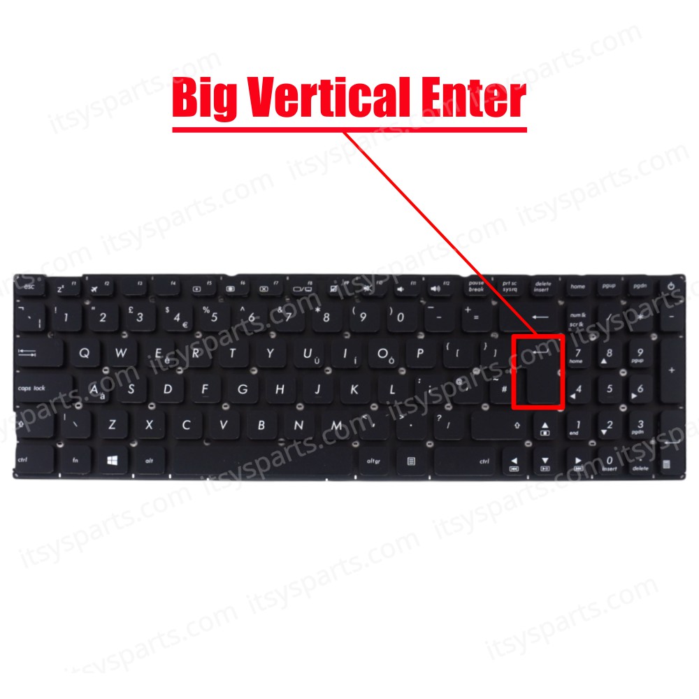 Keyboard Laptop Keyboard Asus X541 X541N X541NA X541LA X541S X541SA X541UA R541 R541U X541 X541UA X541UA X541UV X541S X541SC X541SC X541SA X541U NB16 UK OKNBO-6122US0Q 90NB0CG1-R31UK0 (Ref.40517UKNOFRAME)