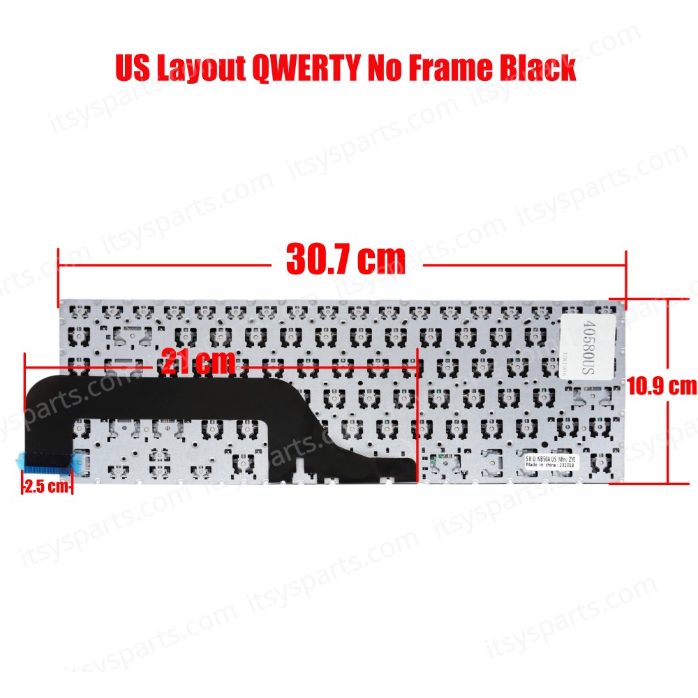 Keyboard-Keyboard Laptop Asus VivoBook 15 X505BA X505BA X505 X505BP NSK-WK2SQ0T 0KNB0-4129TU00 (Ref.40580US)