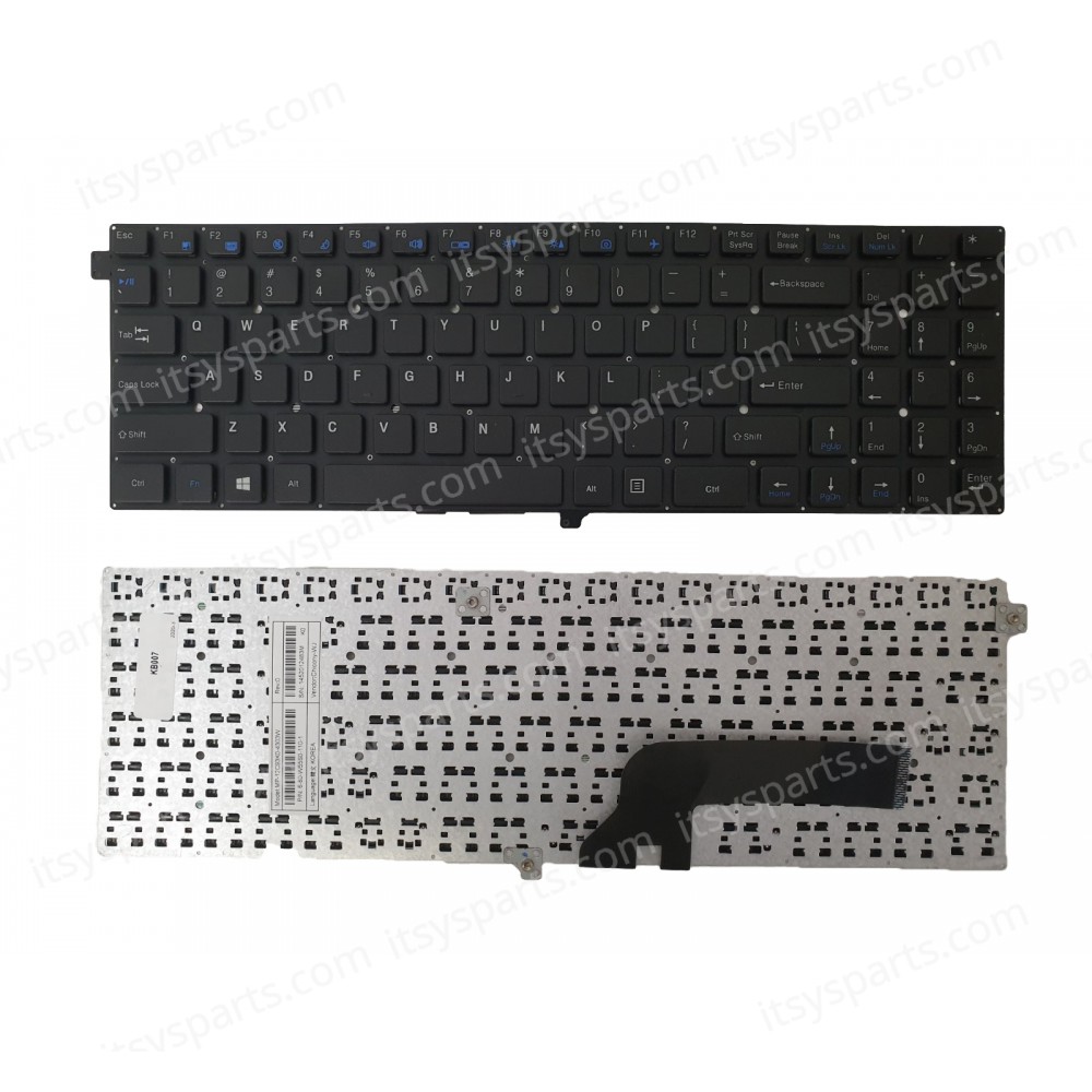 Keyboard-Keyboard Laptop Turbo-X Clevo W550EU W550EU1 W555EU1 W550AU W555AUQ W550EL W555EL (Ref.40581USNOFRAME)