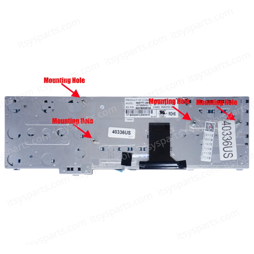 Keyboard - Laptop keyboard HP Elitebook 8730P 8730G 468777-DJ1 MP-06823GR6930 494002-151 468777-A41 468777-B31 494002-051 6037B0028704 6037B0028715 6037B0028719 6037B0028722 V070626AK1 V070626AS1 (Ref.40336US)