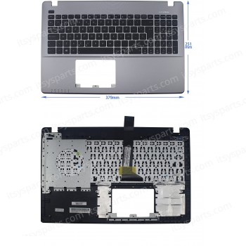 Keyboard for Laptop ASUS X550 X552 X550ZE X550CA X550JD X550CC X550VC Silver 90NB00T1-R31UK0 OEM (Ref. 40055UKPALM)