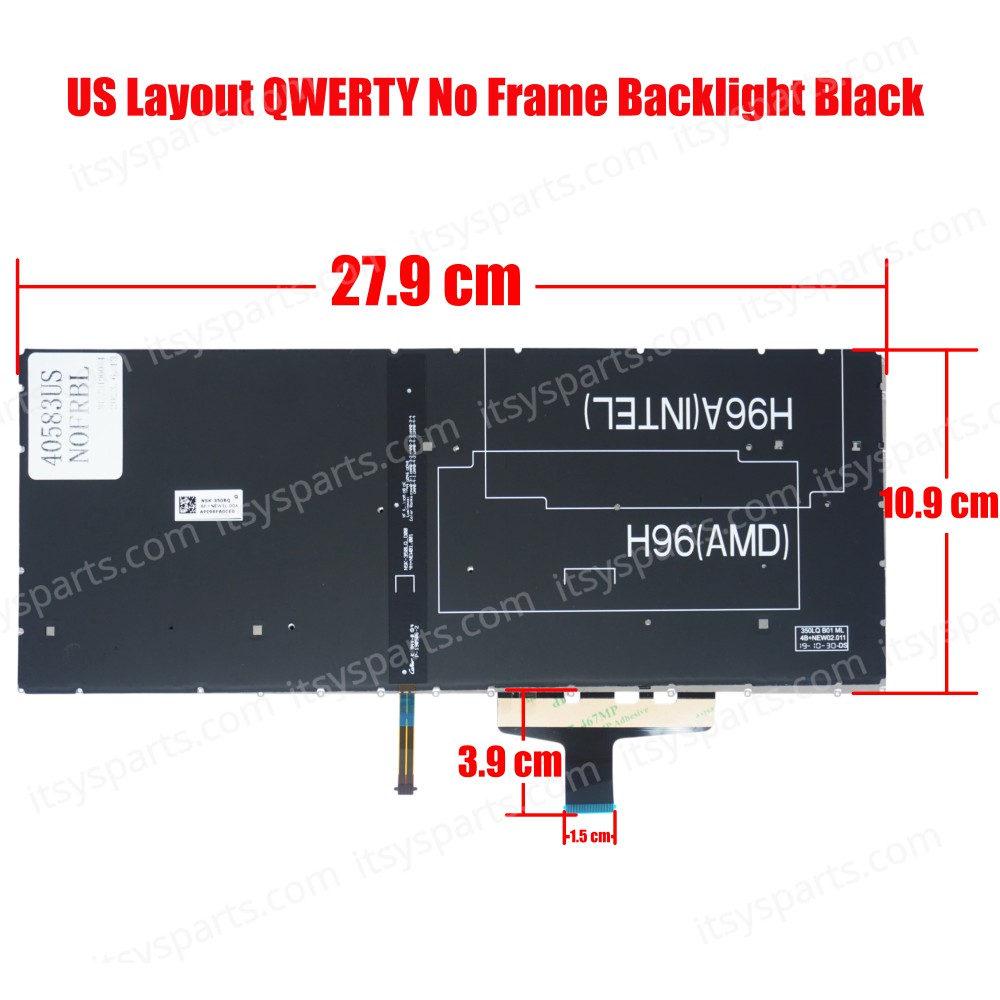 Laptop Keyboard for HUAWEI MateBook 92LA0BLG3B, APIAEH96U00010, NSK-350BQ, 9Z. NEWBQ.001 HN-W19R Product Code: KB289US 2H-BCBTQH80111 (Ref.40583USNOFRBL)
