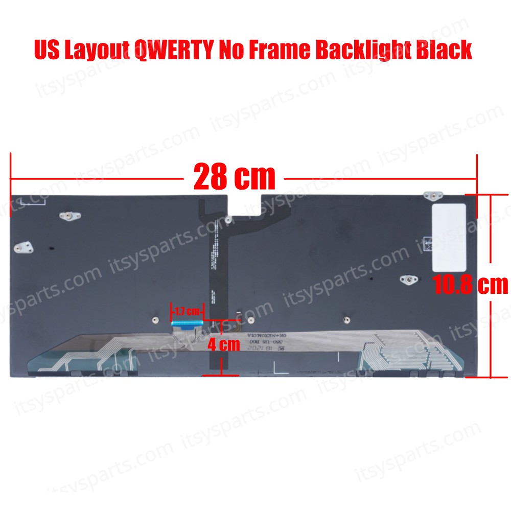 Laptop Keyboard for Huawei MateBook X Pro MACH-W19 MACH-W29 HQZ1011527000 9Z.NEXBN.001 02452533 NSK-360BN US No Frame Backlight Black ( SUK.40585USNOFRBL )