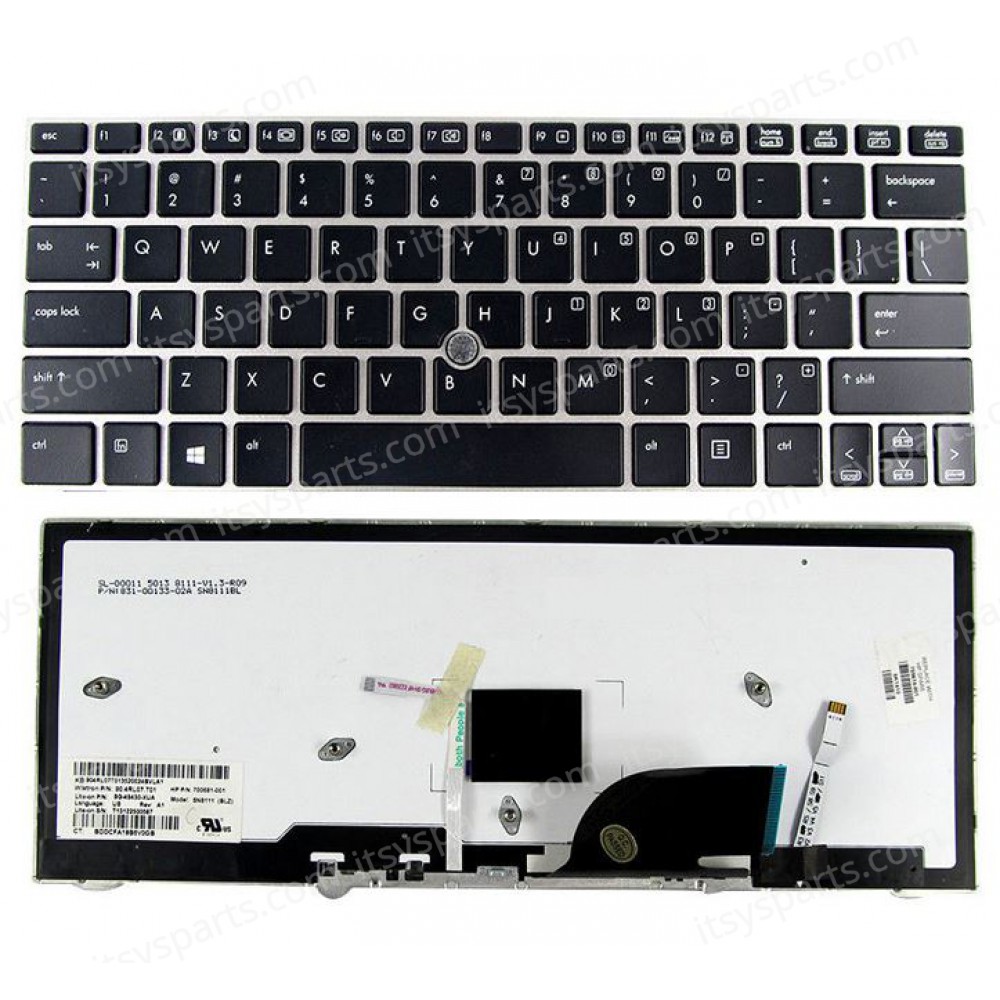 Keyboard Greek-Greek Laptop Keyboard HP EliteBook 2170p 2170 90.4RL07.I0S 677598-07107.E2M 677599-211 705614-BB1 700681-BB1 693363-BB1 with pointer GR Silver Backlight (Ref.40313GRSILVERBACKLIT)