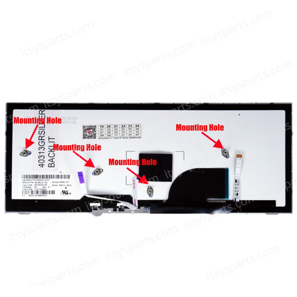 Keyboard Greek-Greek Laptop Keyboard HP EliteBook 2170p 2170 90.4RL07.I0S 677598-07107.E2M 677599-211 705614-BB1 700681-BB1 693363-BB1 with pointer GR Silver Backlight (Ref.40313GRSILVERBACKLIT)