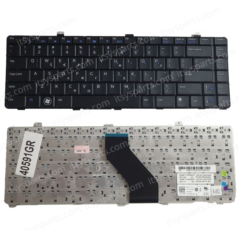 Greek Laptop Keyboard for Dell Vostro V13 V130 V13Z Latitude 13 0460Y1 460Y1 Black ( SKU.40591GR )