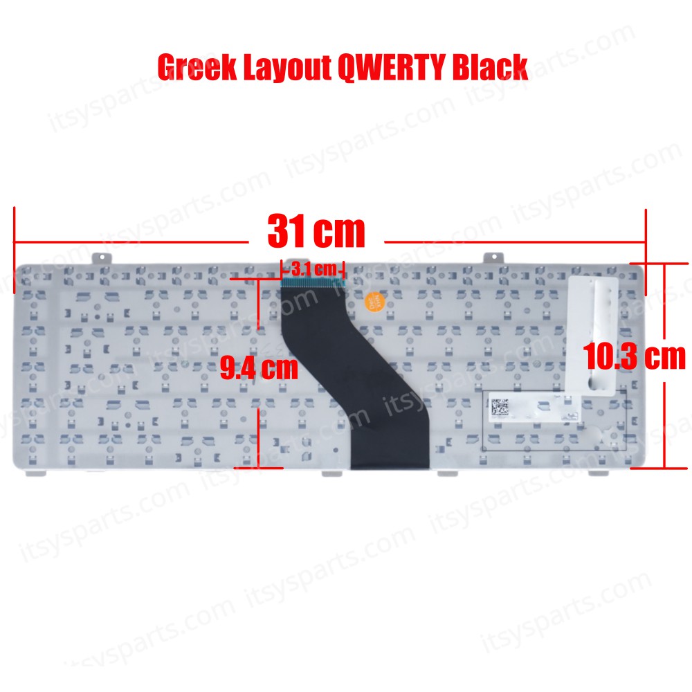Greek Laptop Keyboard for Dell Vostro V13 V130 V13Z Latitude 13 0460Y1 460Y1 Black ( SKU.40591GR )