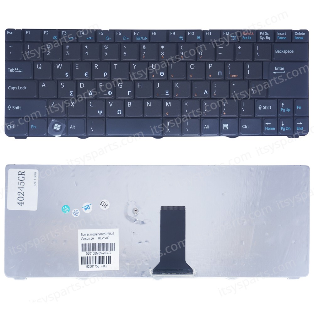Greek Keyboard Laptop Sony Vaio Keyboard 53010BM28-203-G 53010BM34-203-G 53010BM65-203-G 81-31205001-53 81-31305001-01 V072078AJ2 V072078AK1 V072078AK2 V072078AS2 V072078BJ2 V072078BK1 V072078BK2 V072078BS1 V072078BS2 V072078CS1(Ref.40245GR)