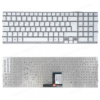 Keyboard Greek-Greek Laptop Keyboard Sony Vaio VPC EC VPC-EC VPC-EC3M1E VPCEC1M1E VPCEC2S0E VPC-EC2JFX VPC-EC290X 148794011 148793611 A1766537A VPC-EC2GGX MP-09L23GR-8863 148793981 (Code 40374GRBIGWHITE )