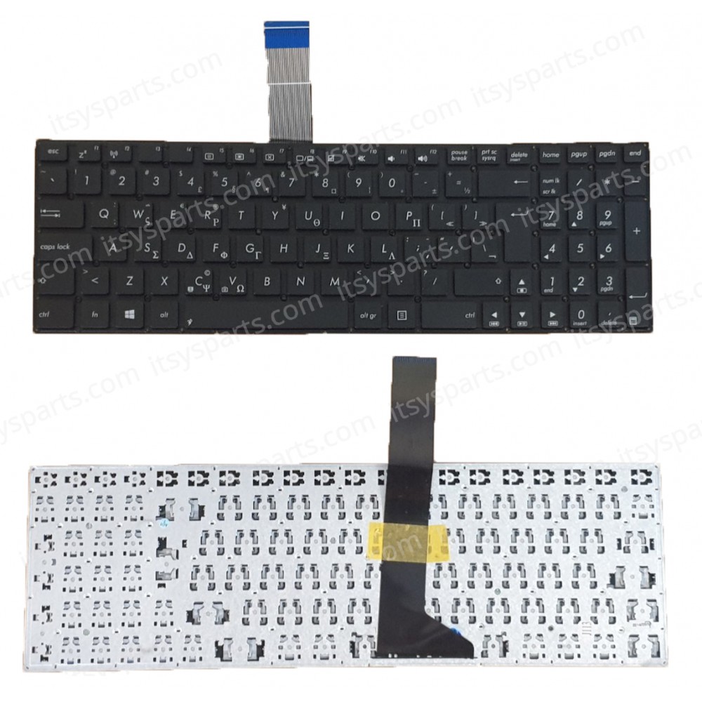 Keyboard Greek-Greek Laptop Keyboard ASUS X550C ASUS X550CA ASUS X550CC ASUS X550CL ASUS X550DP ASUS X550VC 0KN0-PE1IT13 0KNB0-6122IT00 0KNB0-612BIT00 9Z.N8SSQ.10E 9Z.N8SSU.40E GREEK BIG ENTER (Ref.40359GRBIGNOFRAME)