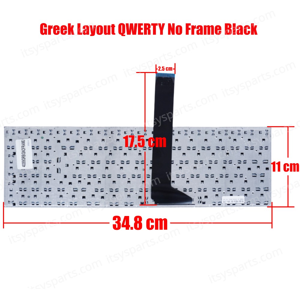 Keyboard Greek-Greek Laptop Keyboard ASUS X550C ASUS X550CA ASUS X550CC ASUS X550CL ASUS X550DP ASUS X550VC 0KN0-PE1IT13 0KNB0-6122IT00 0KNB0-612BIT00 9Z.N8SSQ.10E 9Z.N8SSU.40E GREEK BIG ENTER (Ref.40359GRBIGNOFRAME)
