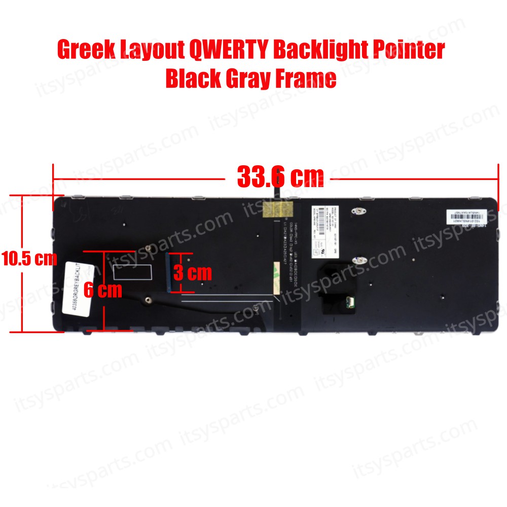 Keyboard Greek Keyboard Laptop HP Elitebook 850 g3 836623-001 836623-031 836623-041 836623-051 836623-061 836623-071 836623-081 836623-131 836623-141 836623-171 836623-201 836623-211 (Ref.40358GRGREYBACKLIT)