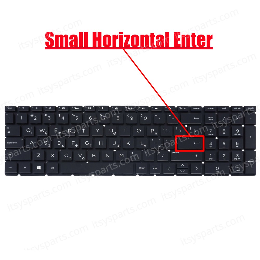 Keyboard Laptop HP 250 G7 255 G7 15-DA 15-DB 9Z.NEZSC.40U 6MP21ES#ABU 9Z.NEZSC.401 PK1329l1C00 TPN-C135 17-por TPN-C136 250 G7/255 G7/256 G7 7J1880 L20386-001 GREEK No Frame Layout keyboard (Ref.40549GRNOFRAMEBACKLIT)