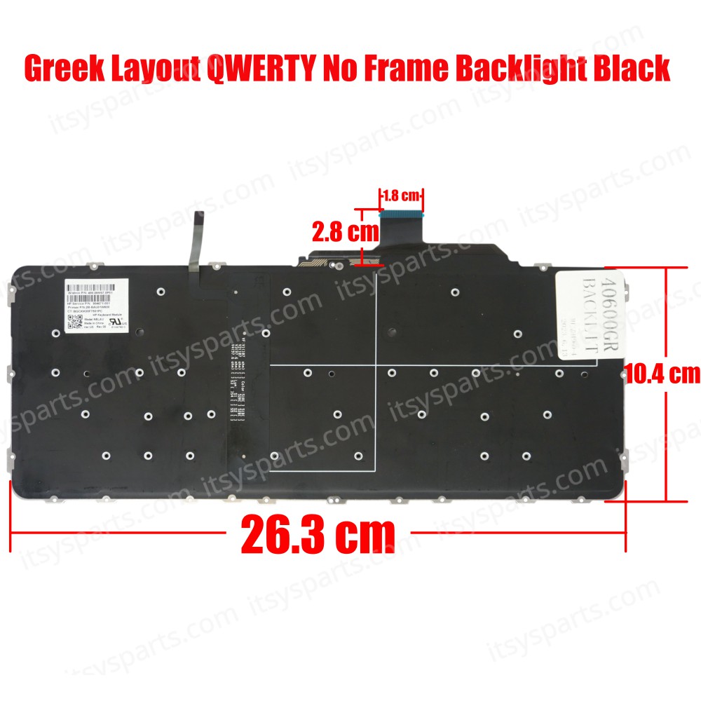 Keyboard Greek Keyboard Laptop HP Elitebook folio G1(Ref.40600GRBACKLIT)