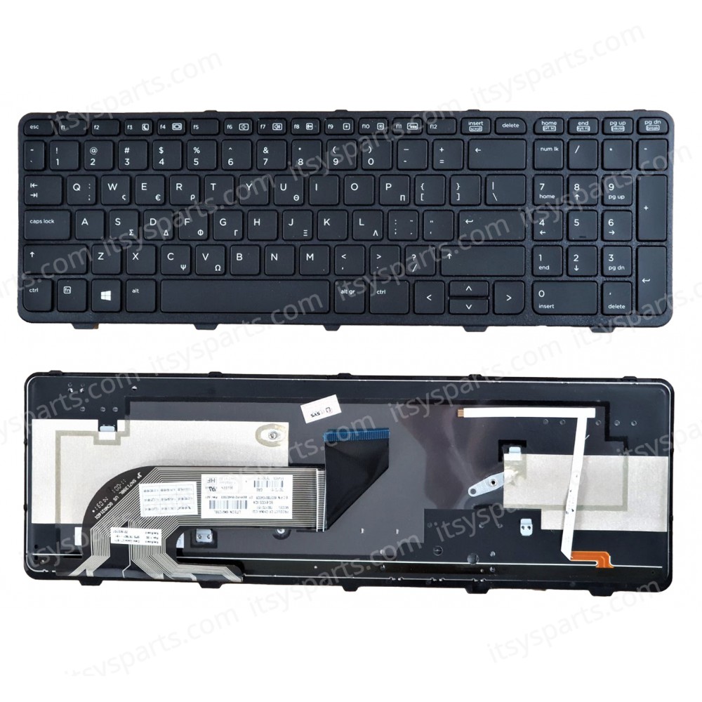 Keyboard Laptop HP ProBook 650 G1 655 G1 Keyboard With Frame No Pointer US 736649-001 738697-001 6037B0087901 (Ref.40470GRBACKLIT)