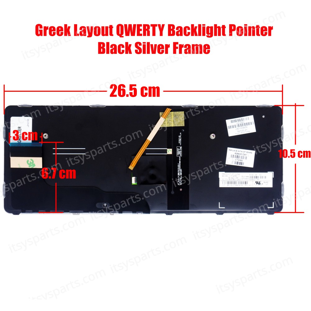 Greek Laptop Keyboard for Laptop HP EliteBook 820 G3 G4 725 G3 G4 Backlit with point GREEK 826630-001 (SKU.40604GRSILVER) Greek Laptop Keyboard for Laptop HP EliteBook 820 G3 G4 725 G3 G4 Backlit with point GREEK 826630-001 (SKU.40604GRSILVER)