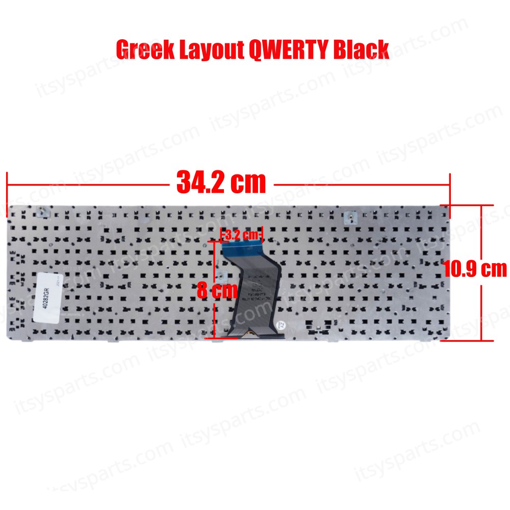 Keyboard Greek-Greek Laptop Keyboard IBM Lenovo Ideapad 25206809 (Code 40282GR)
