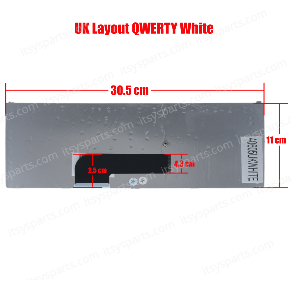 Laptop Keyboard Sony Vaio VGN-N SERIES 81-31105001-24 - K070278B1 UK white Layout Keyboard (Ref.40605UKWHITE)