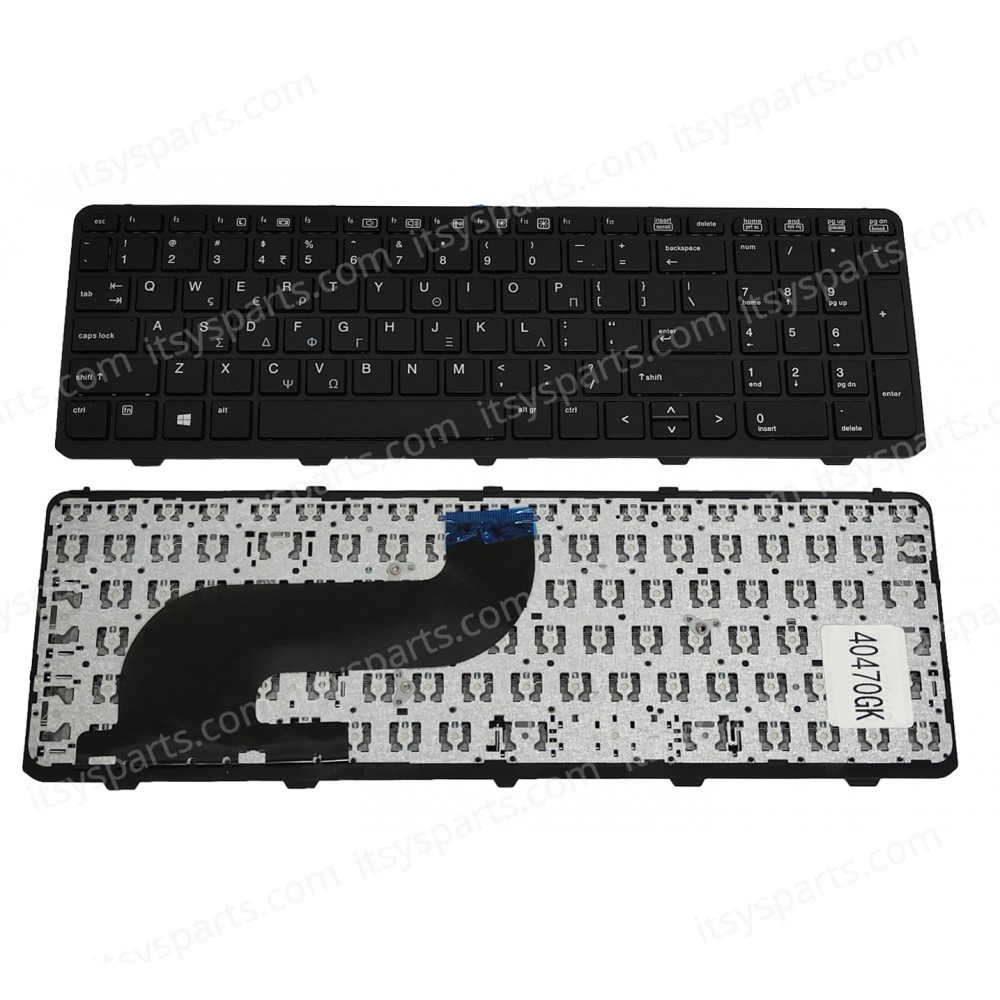Keyboard Greek Laptop HP ProBook 650 G1 655 G1 Keyboard With Frame No Pointer GR 736649-001 738697-001 6037B0087901 (Ref.40470GR)