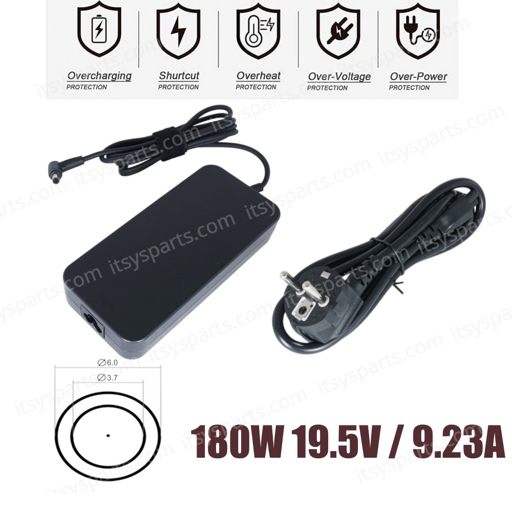 Laptop Power Supply - AC Adapter Charger Asus ROG G750JM G751JM G750JS G75 19.5V 9.23A 180W 6.0*3.7 PIN - OEM (Ref.60190)