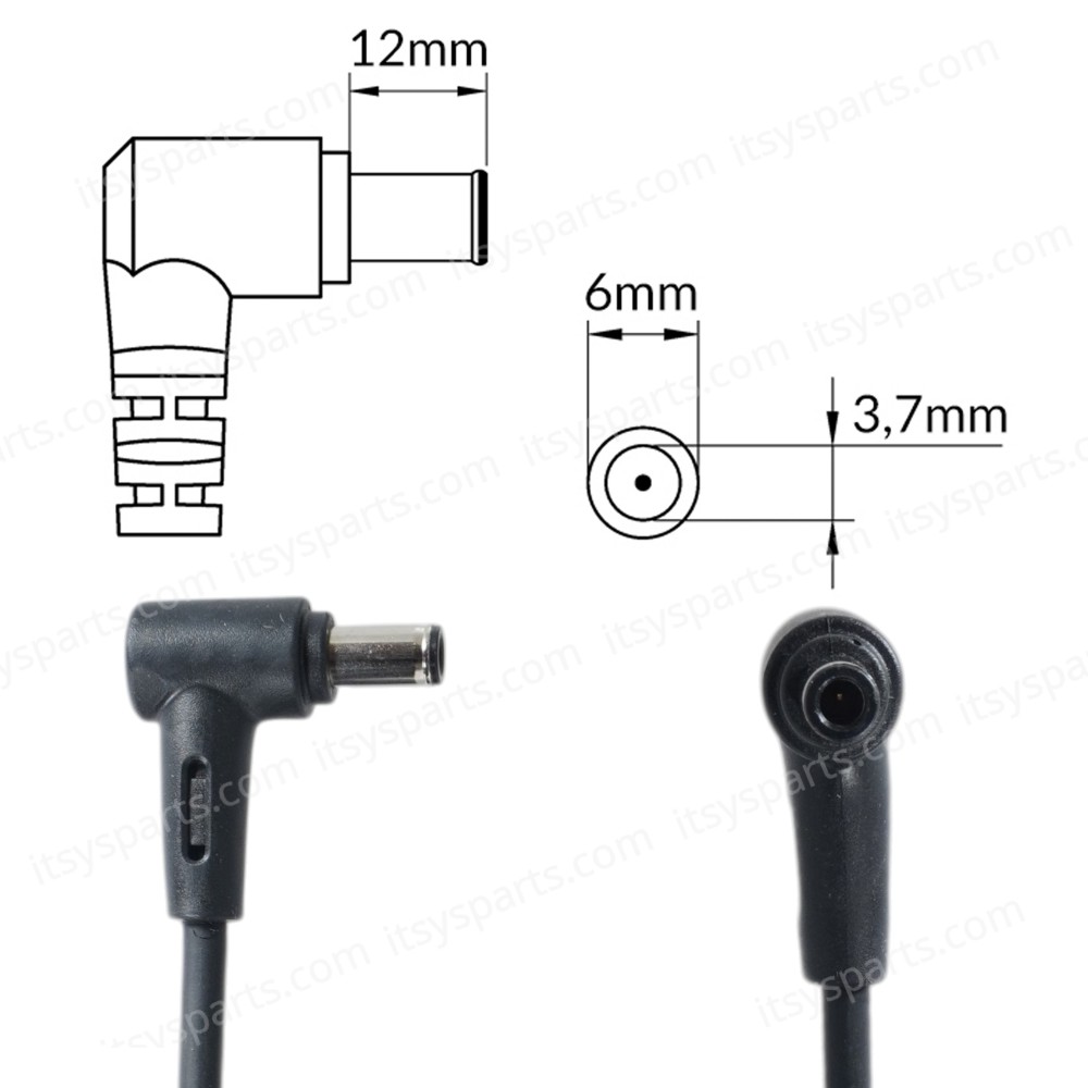 Laptop Power Supply - AC Adapter Charger Asus ROG G750JM G751JM G750JS G75 19.5V 9.23A 180W 6.0*3.7 PIN - OEM (Ref.60190)