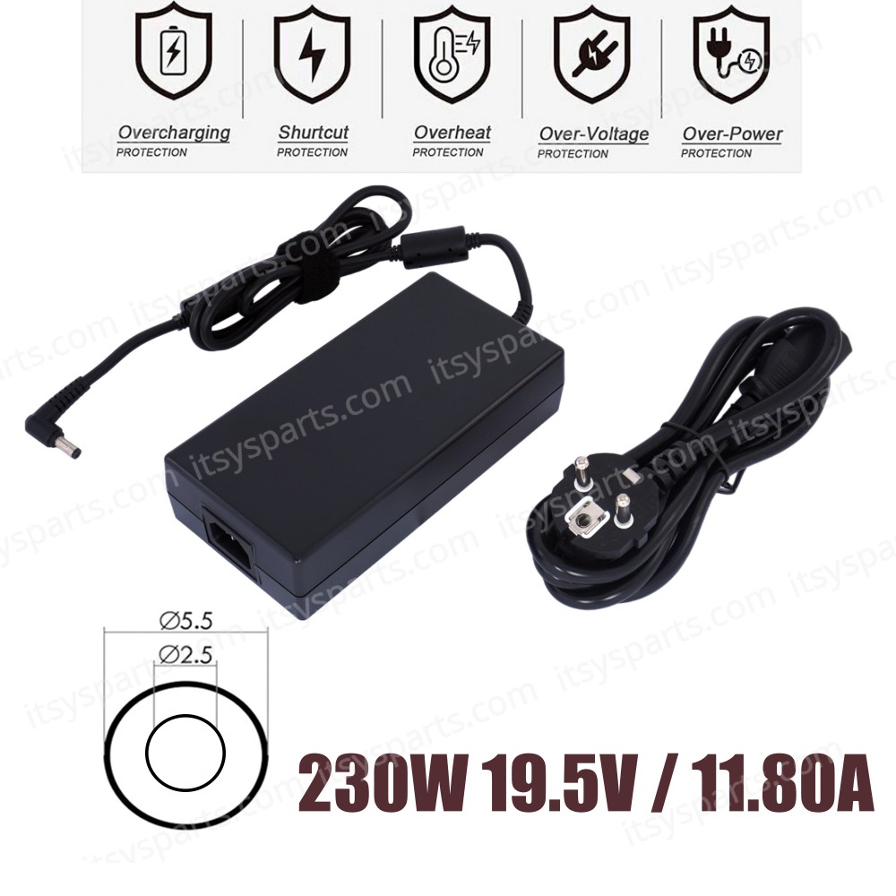 Laptop Power Supply - AC Adapter Charger Delta ADP-230EB T 19.5V 11.8A 230W ADP-230EB T size connector 5.5*2.5mm - OEM (Ref.60209)