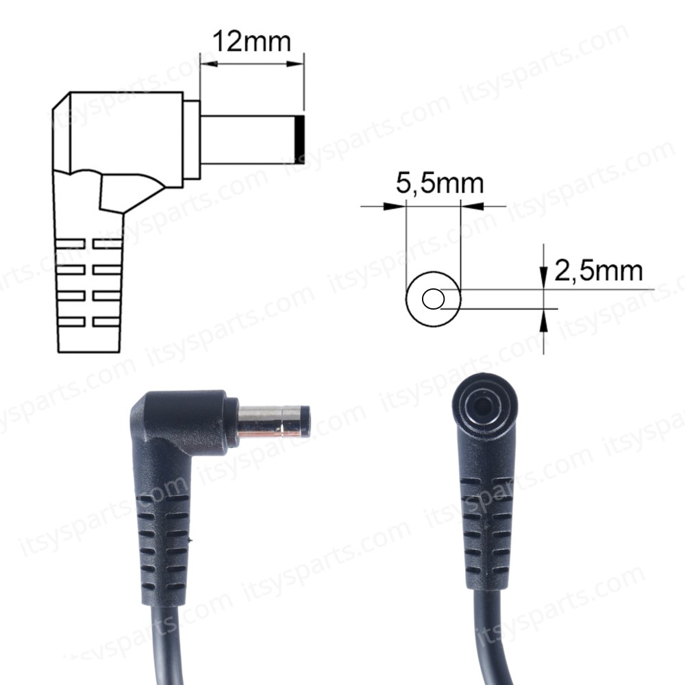 Laptop Power Supply - AC Adapter Charger Delta ADP-230EB T 19.5V 11.8A 230W ADP-230EB T size connector 5.5*2.5mm - OEM (Ref.60209)