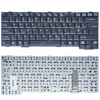 Laptop Keyboard Fujitsu A552 A561 E741 E751 S561 S751 S760 S761 S762 SH560 SH561 SH760 SH761 T901 CP442323-01 CP442330-01 CP442332 CP503704 CP503704-XX CP603268-01 CP611381-XX BLACK (Ref.40325UK)