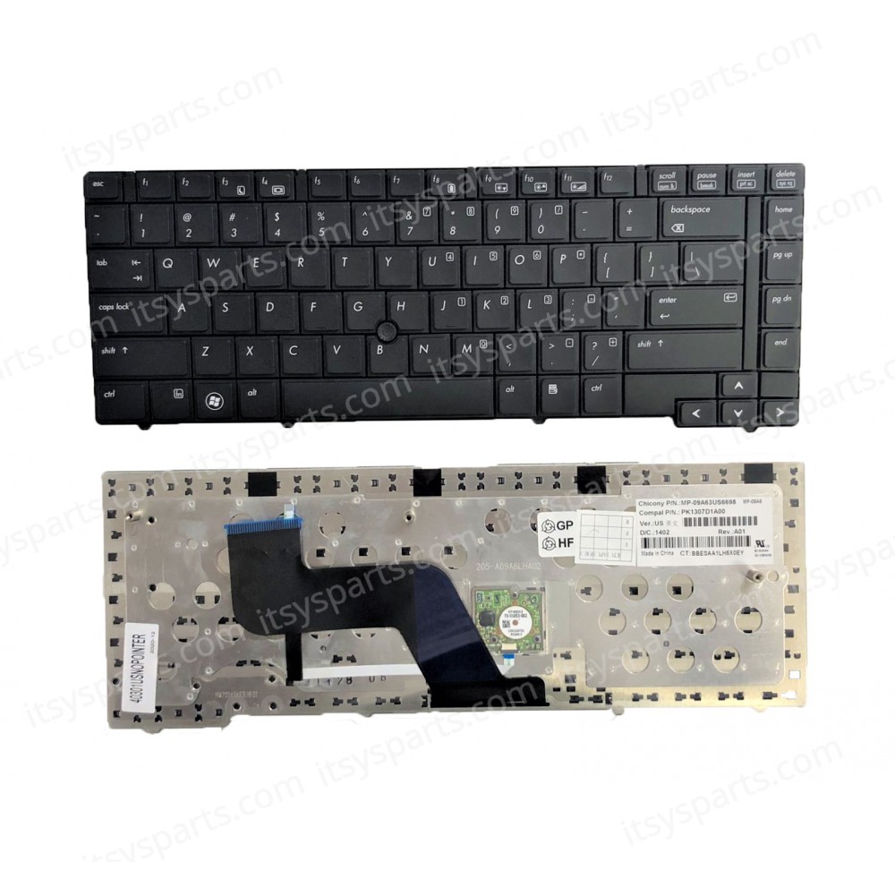 Keyboard Laptop Keyboard HP EliteBook 8440P 8440W 594052-001 594052-041 594052-051 594052-B31 594052-B71 594052-DD1 598042-001 598042-041 598042-051 598042-B71 MP-09A63US6698 US POINTER VERSION OEM (Code 40301USPOINTER )