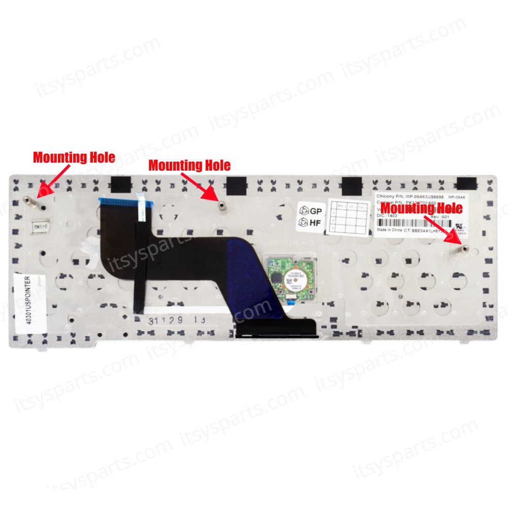 Keyboard Laptop Keyboard HP EliteBook 8440P 8440W 594052-001 594052-041 594052-051 594052-B31 594052-B71 594052-DD1 598042-001 598042-041 598042-051 598042-B71 MP-09A63US6698 US POINTER VERSION OEM (Code 40301USPOINTER )