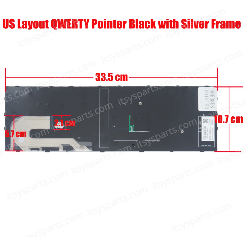 Laptop Keyboard for HP ZBook 15U G5 G6 L17970-001 EliteBook 755 850 855 G5 G6 L14366-001 US Pointer Black with Silver Frame ( SKU.40608USPOINTER )