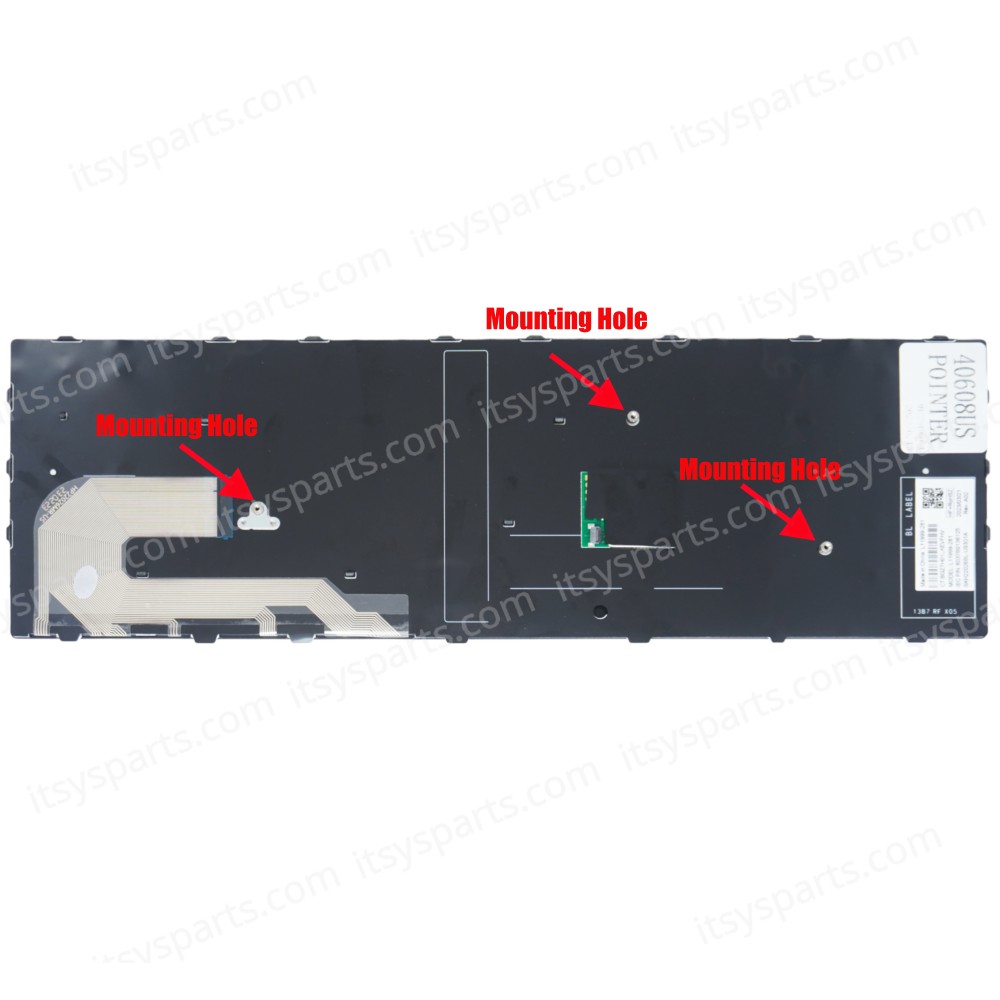 Laptop Keyboard for HP ZBook 15U G5 G6 L17970-001 EliteBook 755 850 855 G5 G6 L14366-001 US Pointer Black with Silver Frame ( SKU.40608USPOINTER )