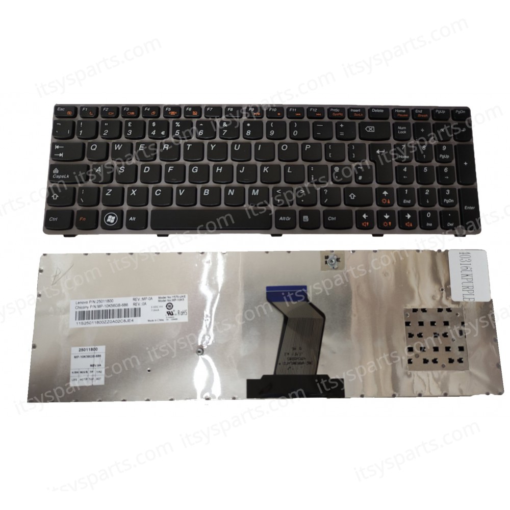 Keyboard Laptop Keyboard Lenovo Ideapad Y570 Y570A Y570D Y570G Y570M Y570N Y570NT Y570P Y570I 25-011724 25011724 PK130HB2A01 9Z.N6ESC.OOL US 25013004 MP-23BA3US-6864 2370-US MP-10A1 (Ref.40316UKPURPLE)